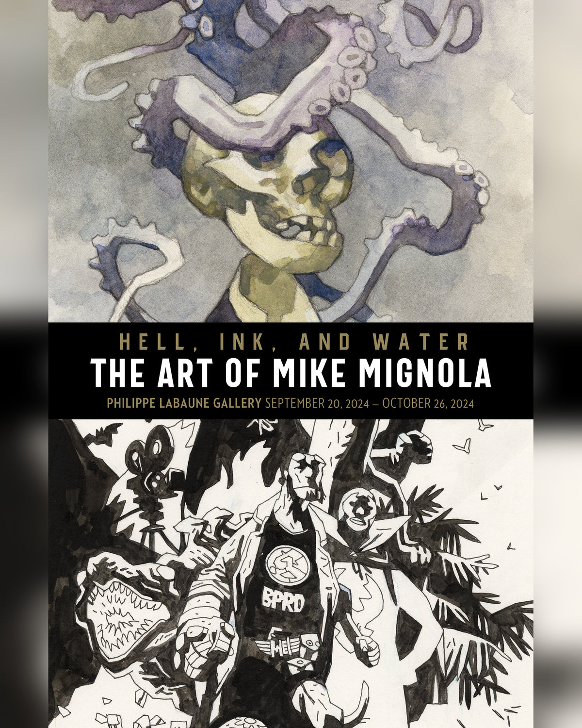 Hell, Ink & Water: The Art of Mike Mignola — cover