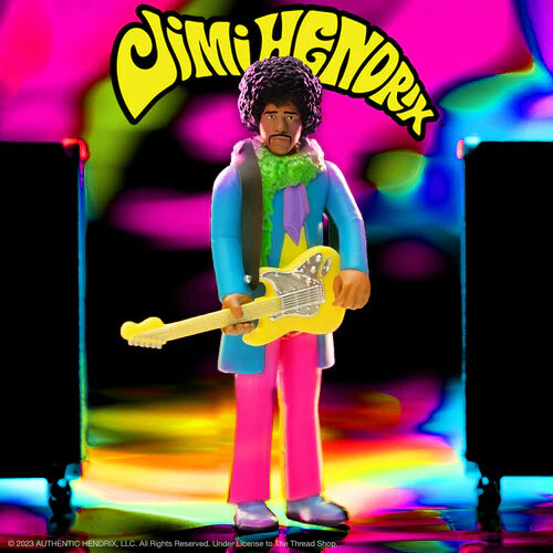 Jimi Hendrix ReAction Figures - Jimi Hendrix Blacklight (Are You Experienced) - Yuka Monsters