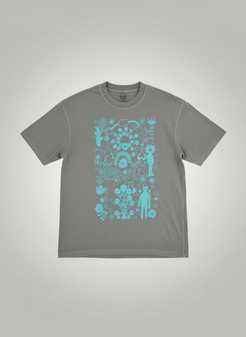 OKSIK | טישרט בלאגן בגינה באפור M