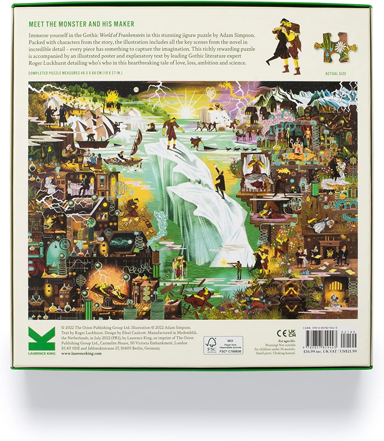 The World of Frankenstein 1000 Piece Jigsaw Puzzle - Yuka Monsters