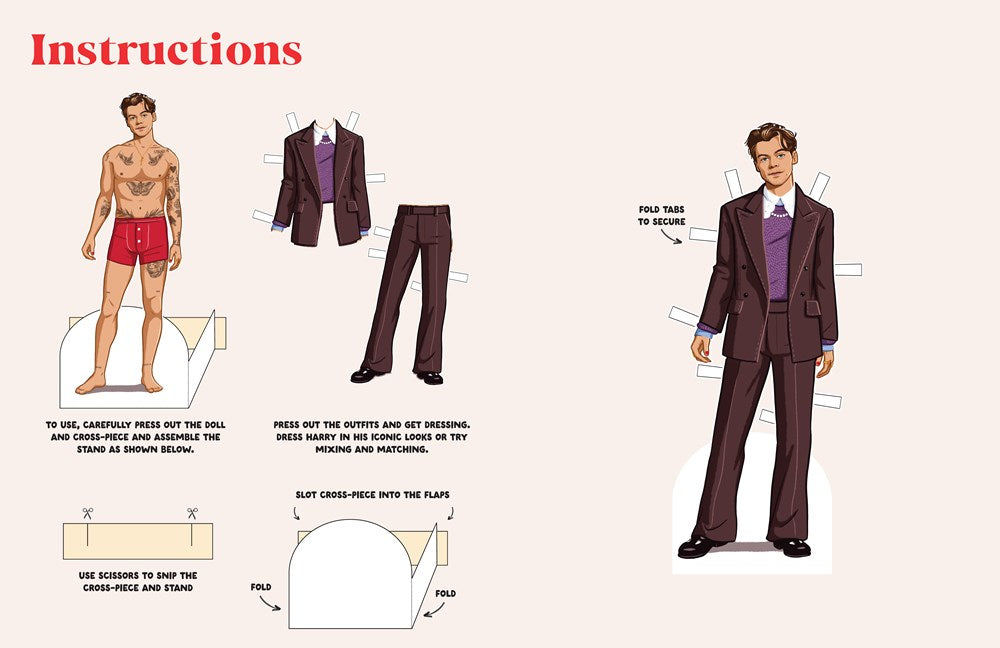 ספר משחקים | Dress Up Harry : A Harry Styles Paper Doll