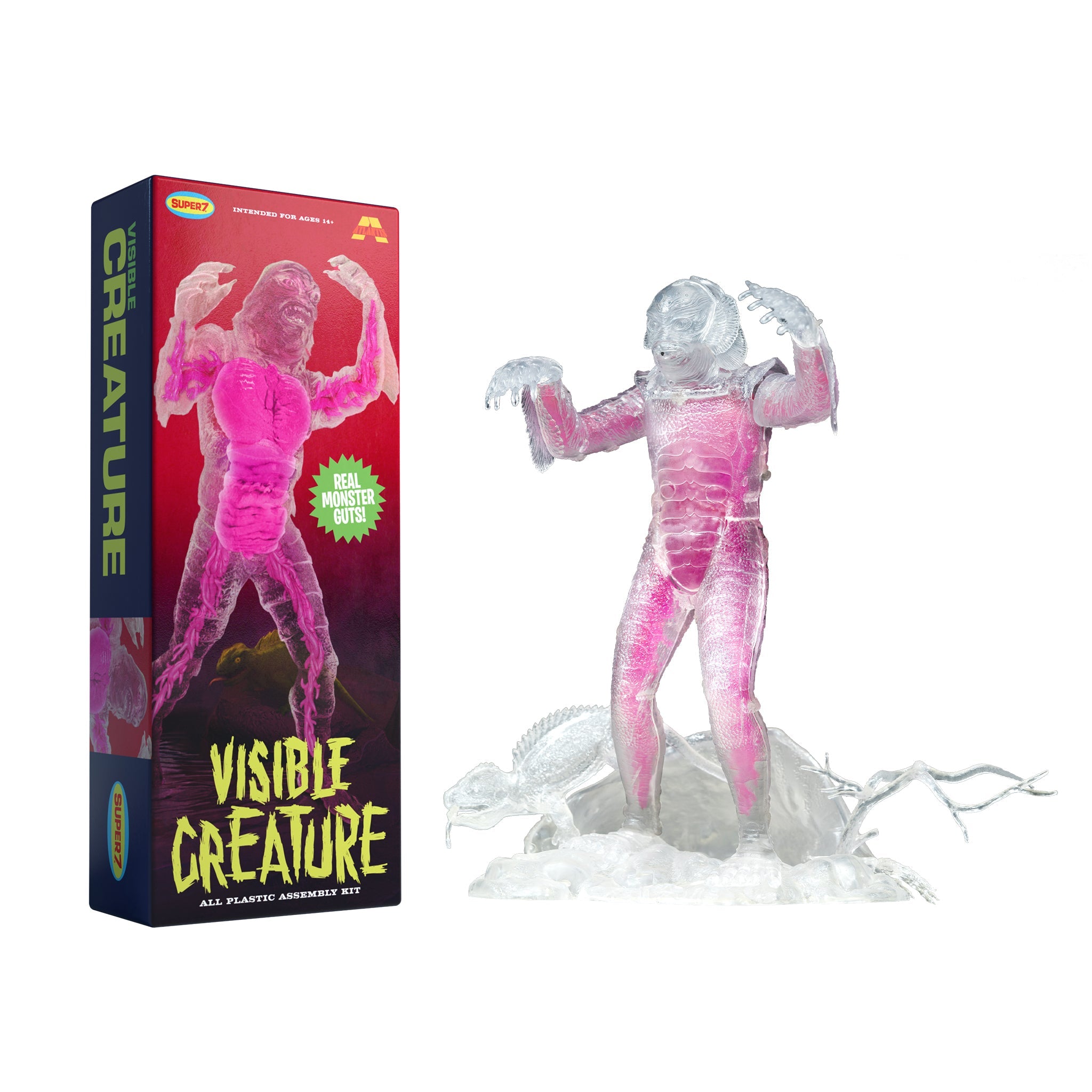Universal Monsters Model Kit - Creature From the Black Lagoon (Clear) - Yuka Monsters