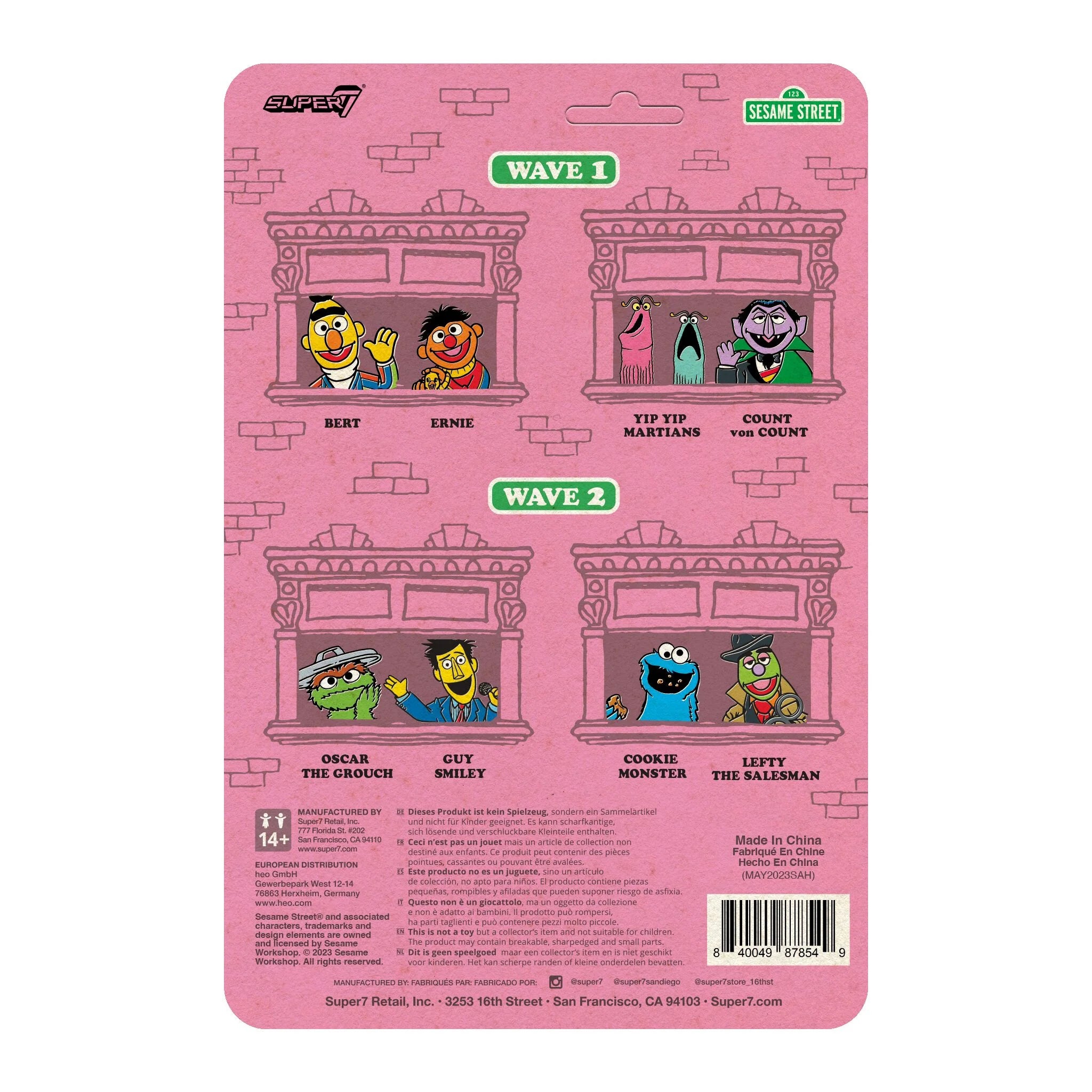 Sesame Street ReAction Figures Wave 02 Cookie Monster - Yuka Monsters