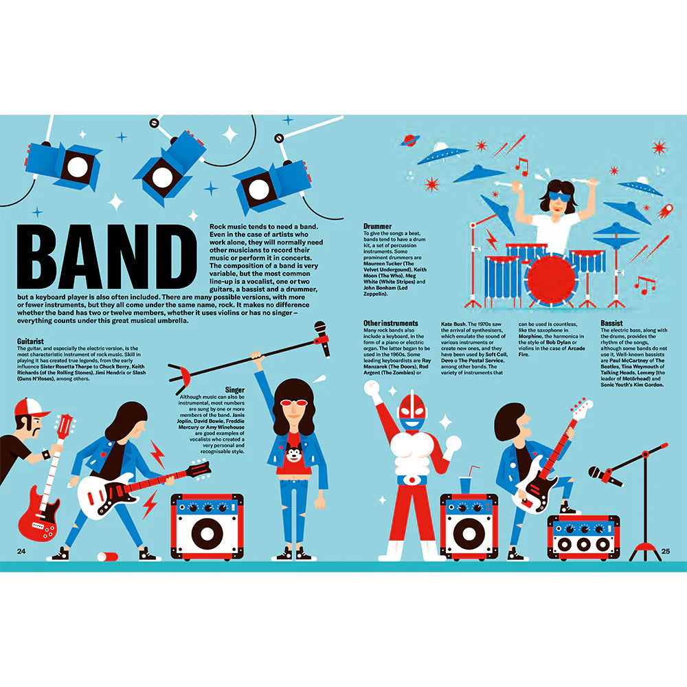 מוזיקה | Illustrated History of Rock - Yuka Monsters