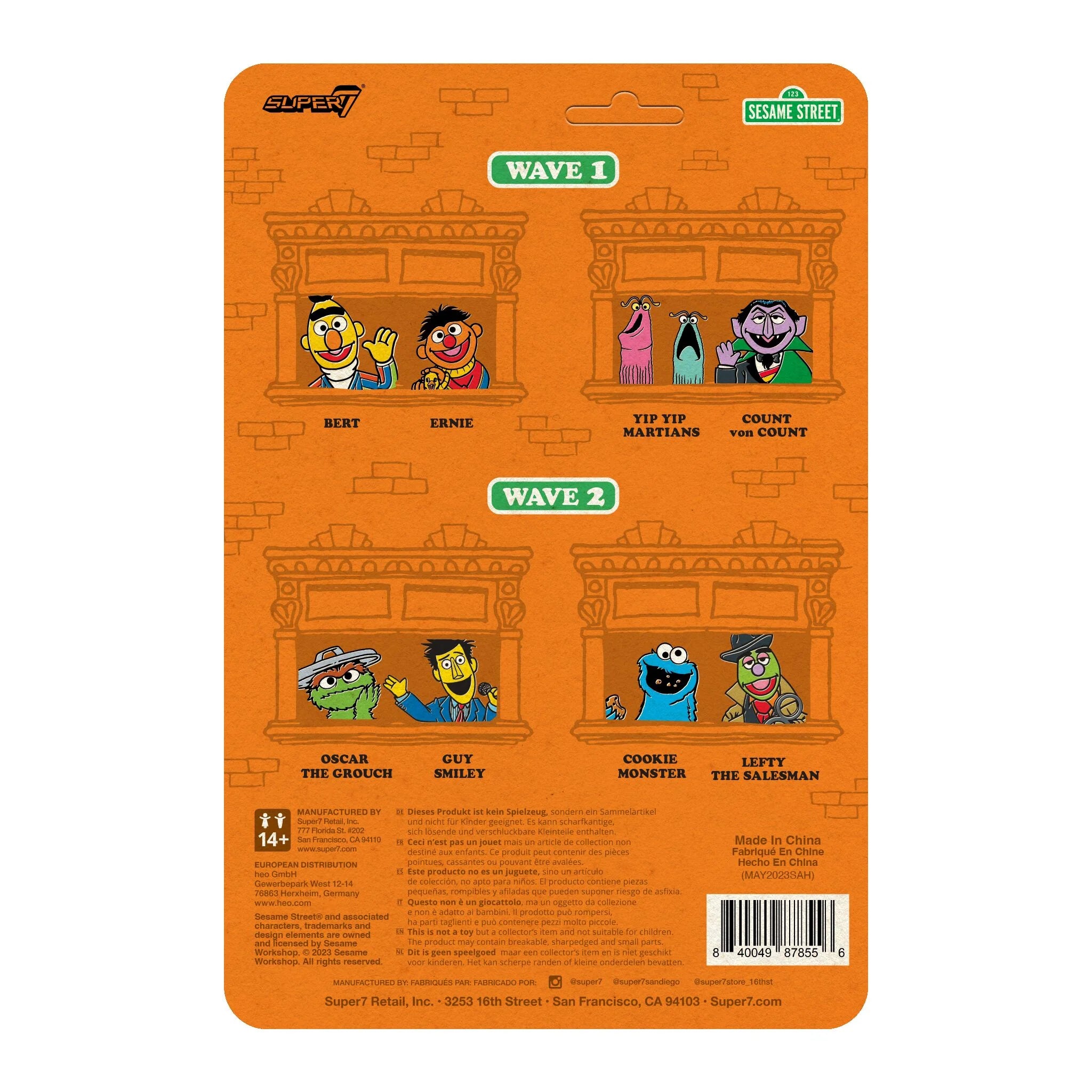 Sesame Street ReAction Figures Wave 02 Oscar The Grouch - Yuka Monsters