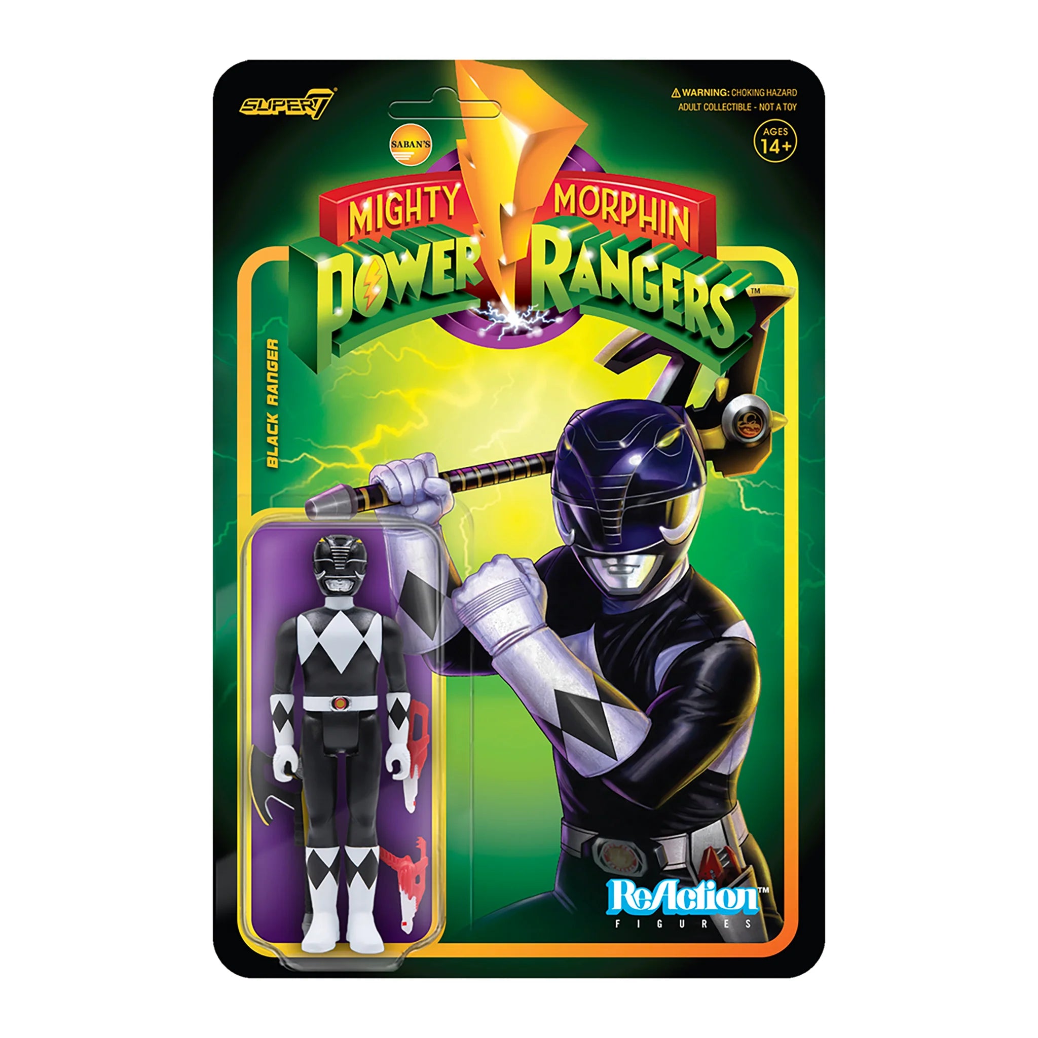 Mighty Morphin Power Rangers ReAction - Black Ranger - Yuka Monsters