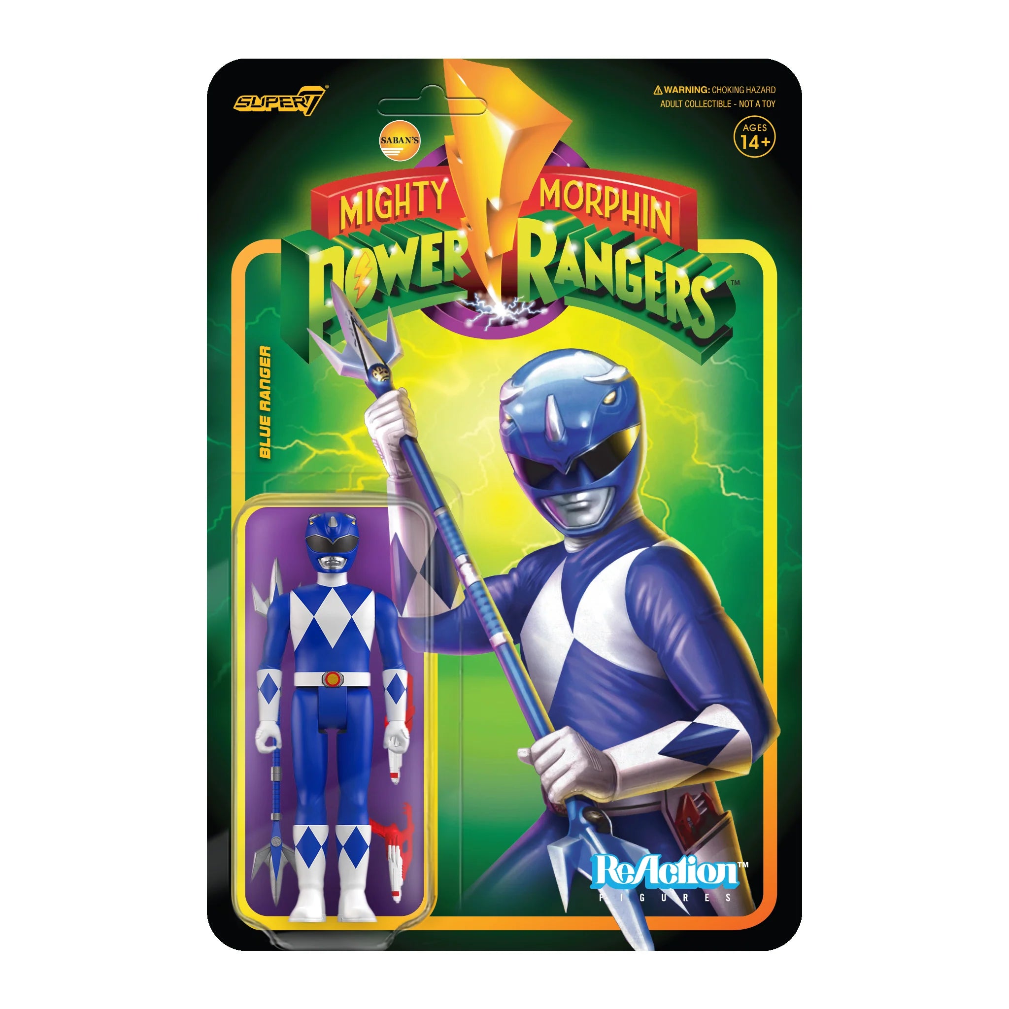 Mighty Morphin Power Rangers ReAction - Blue Ranger - Yuka Monsters
