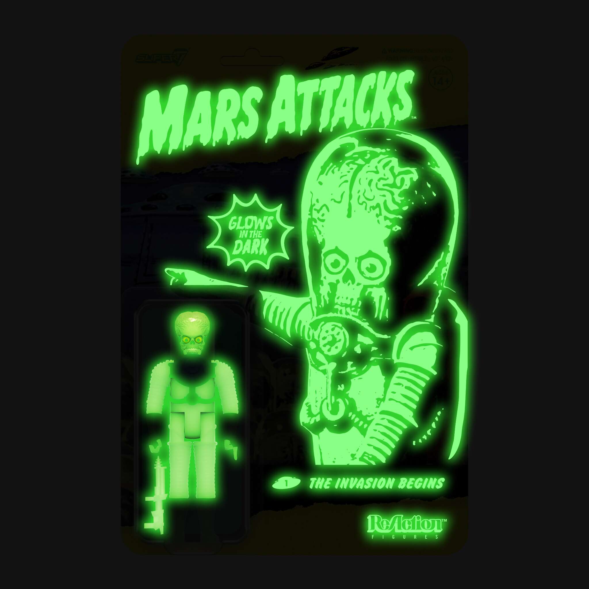 Mars Attacks ReAction - The Invasion Begins (Glow) - Yuka Monsters