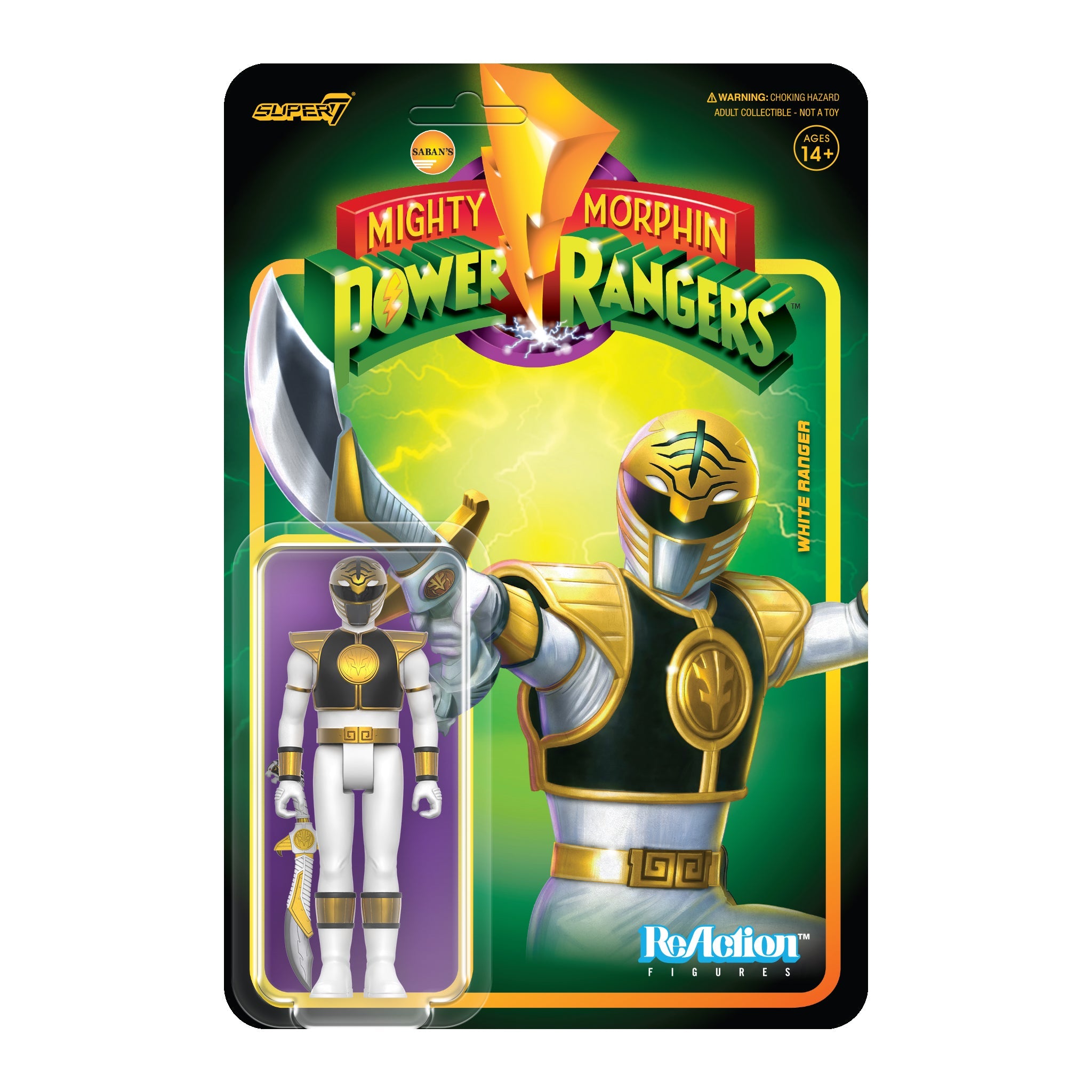Mighty Morphin Power Rangers ReAction - White Ranger - Yuka Monsters
