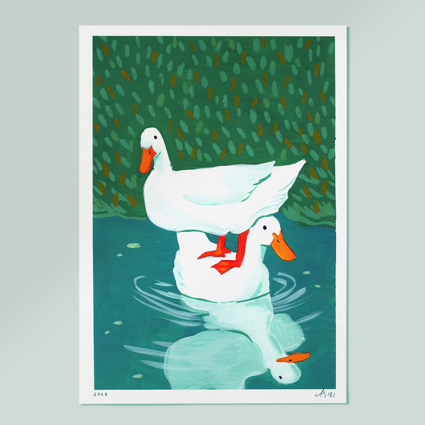 נעה כ״ץ | פרינט ברווז על ברווז