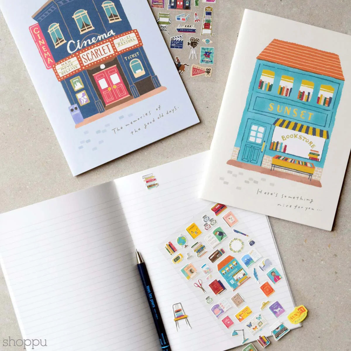 דף מדבקות | רחוב קוטורימצ׳י חנות פרחים