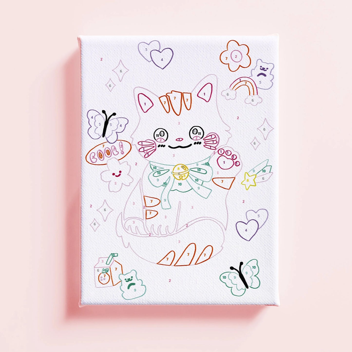 קנבס לצביעה | חתול מזל