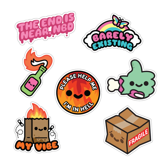 מדבקות | שורד בקושי - Barely Existing Sticker Pack