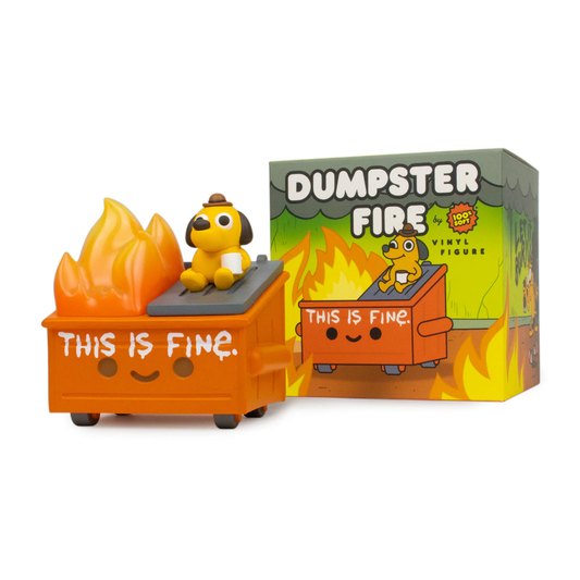 בובת אספנות | זה ממש בסדר - Dumpster Fire - This is Fine Vinyl Figure