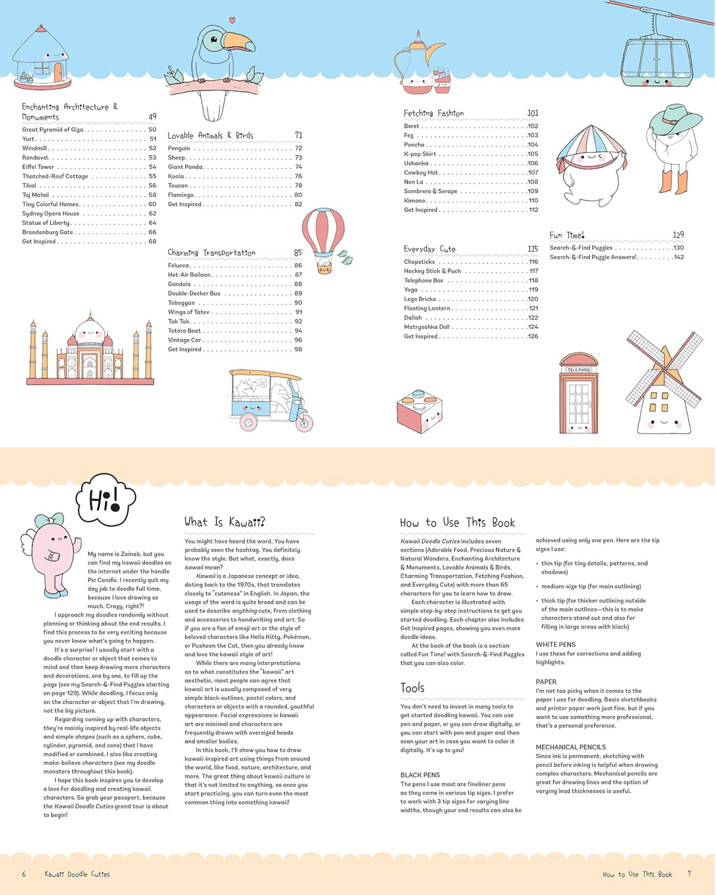 ספר הדרכה | Mini Kawaii Doodle Cuties