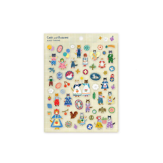 מדבקות חתולים פרחוניים