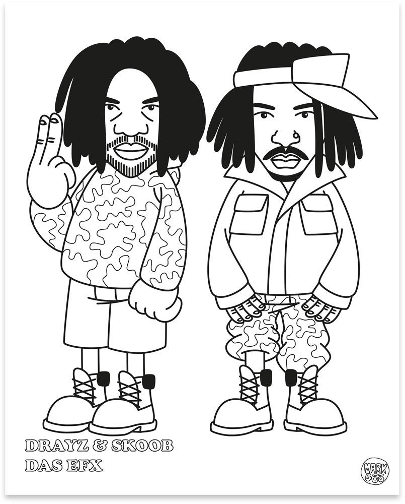 חוברת צביעה | Hip Hop Coloring Book East Coast Edition