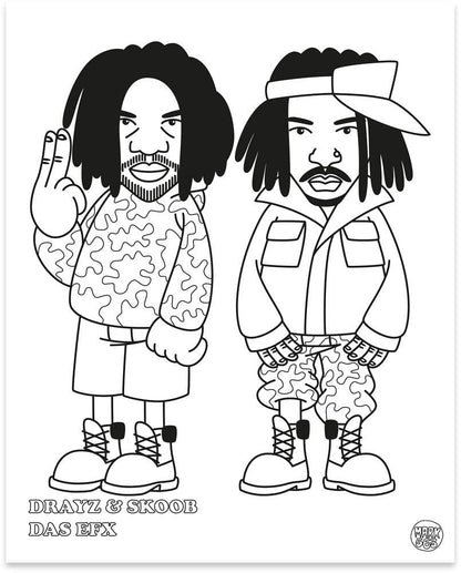 חוברת צביעה | Hip Hop Coloring Book East Coast Edition