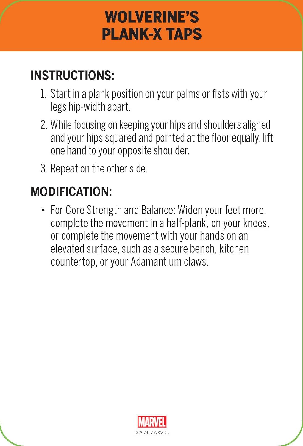 קלפים | Marvel Fitness Deck