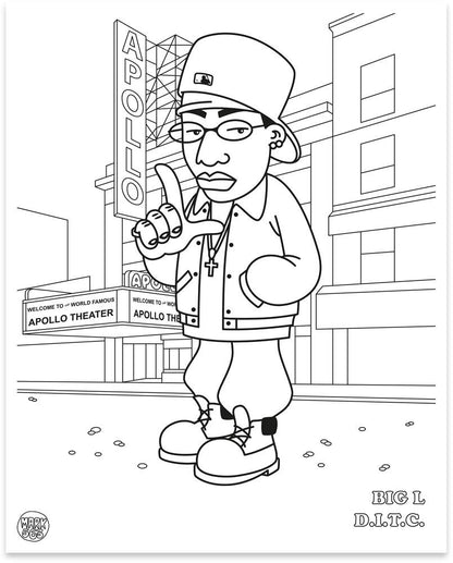 חוברת צביעה | Hip Hop Coloring Book East Coast Edition