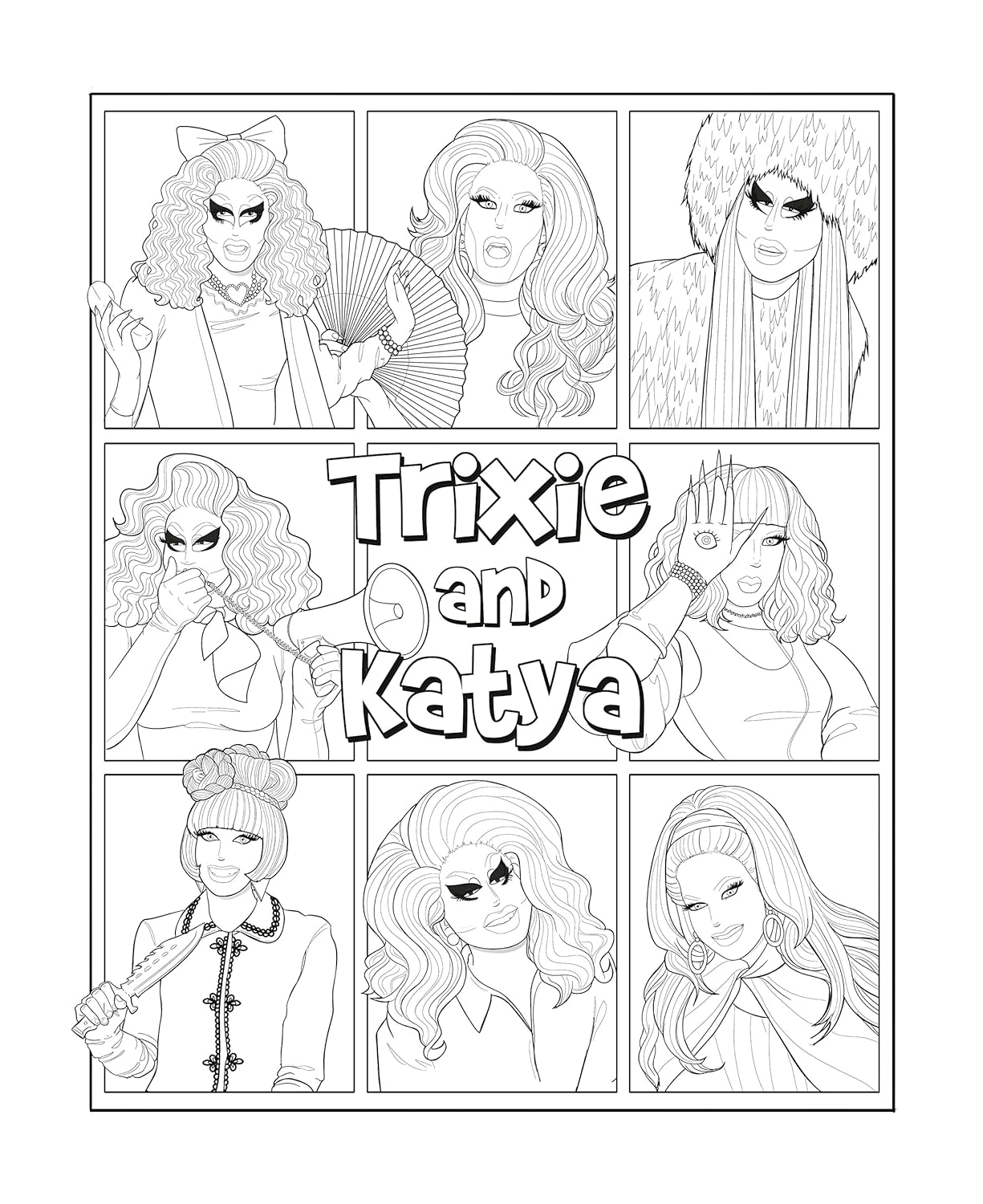 חוברת צביעה | The Official Trixie and Katya - Yuka Monsters