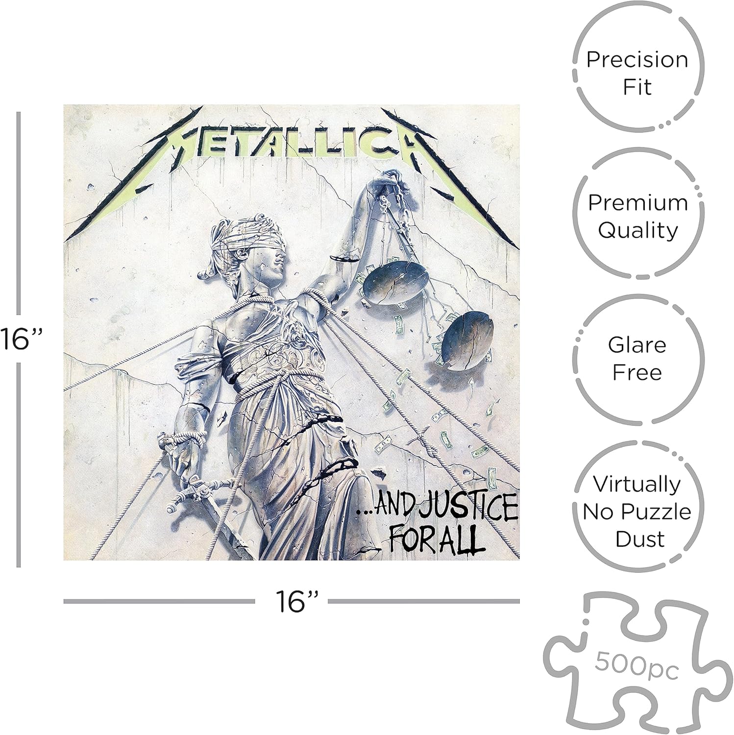 Metallica And Justice for All 500 Piece Jigsaw Puzzle - Yuka Monsters