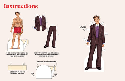 ספר משחקים | Dress Up Harry : A Harry Styles Paper Doll