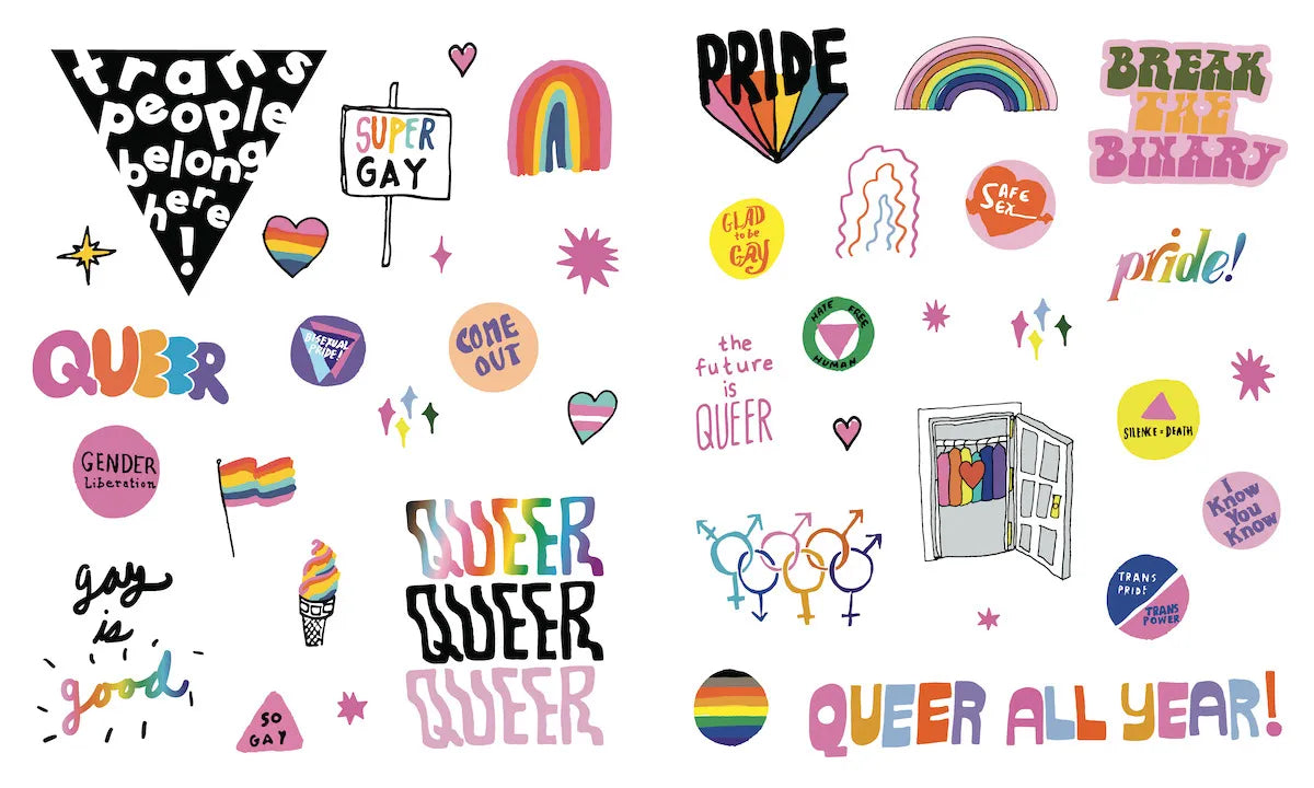 ספר מדבקות | The Big Book of Queer Stickers - Yuka Monsters