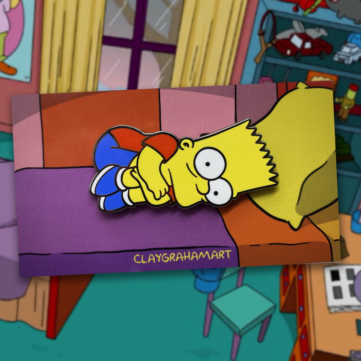 Bart Mood Enamel | סיכה - Yuka Monsters
