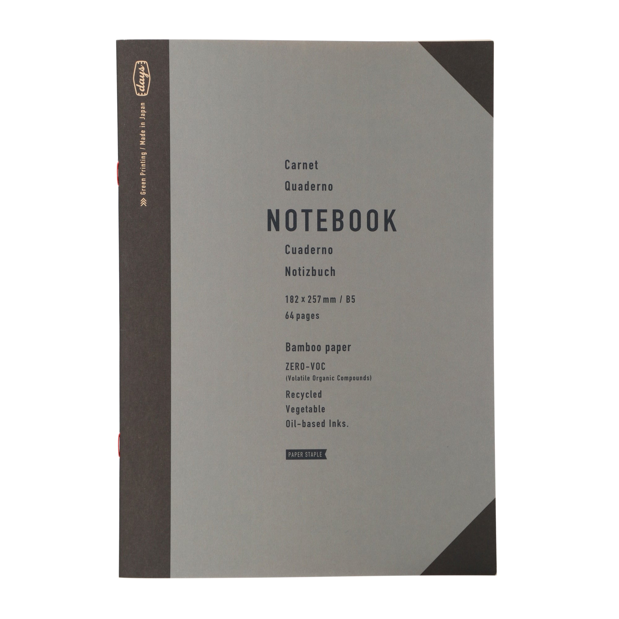 Ecological B5 Notebook - Gray - Yuka Monsters