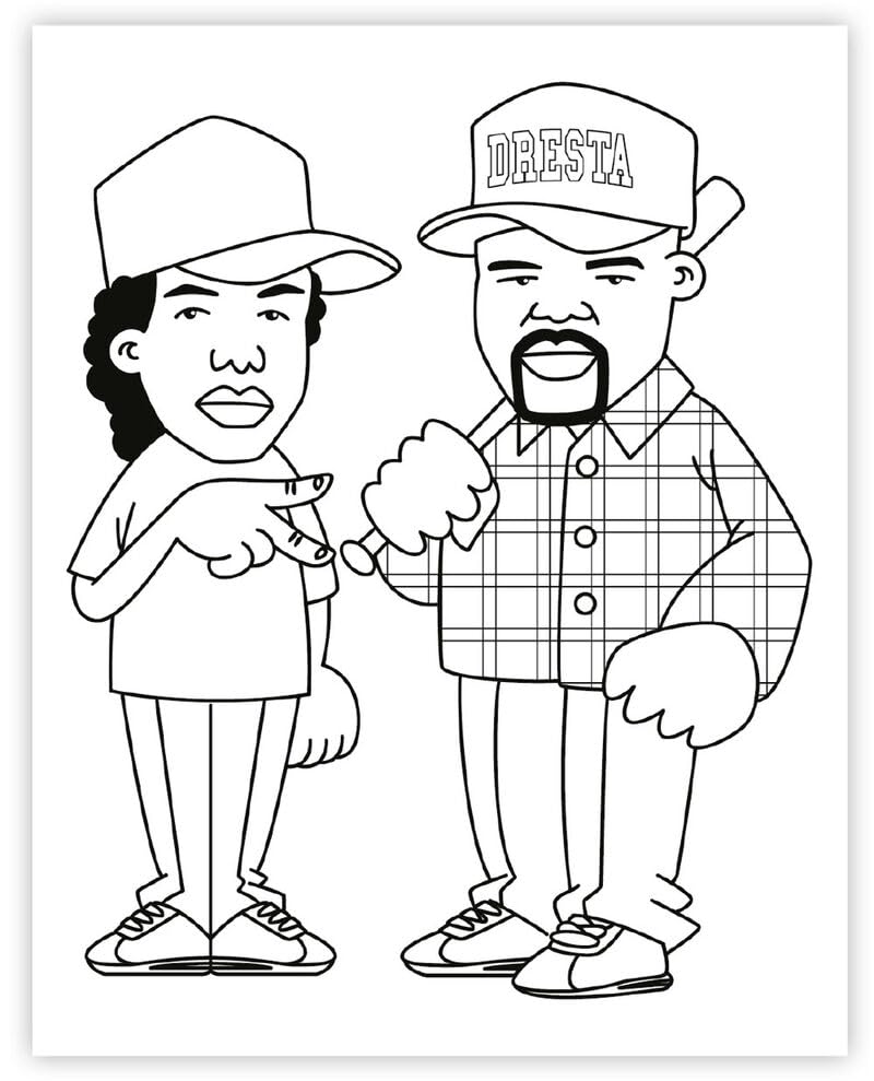 חוברת צביעה | Hip Hop Coloring Book West Coast 