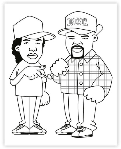 חוברת צביעה | Hip Hop Coloring Book West Coast 