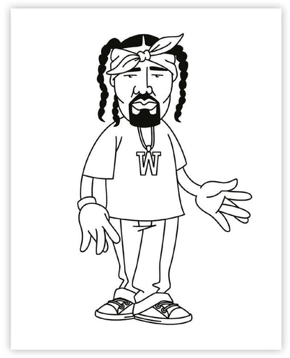 חוברת צביעה | Hip Hop Coloring Book West Coast 