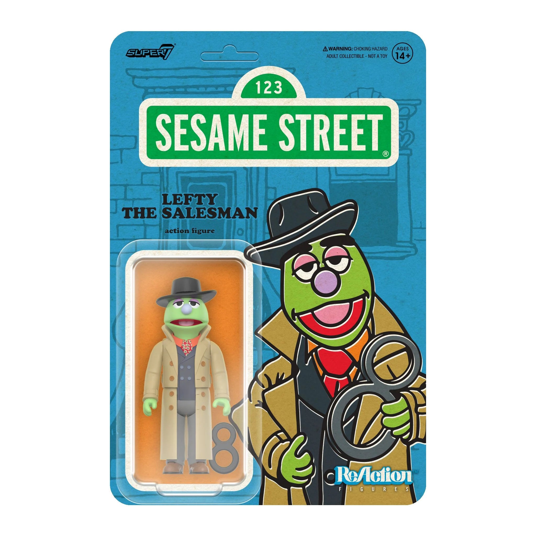 Sesame Street ReAction Figures Wave 02 Lefty the Salesman - Yuka Monsters