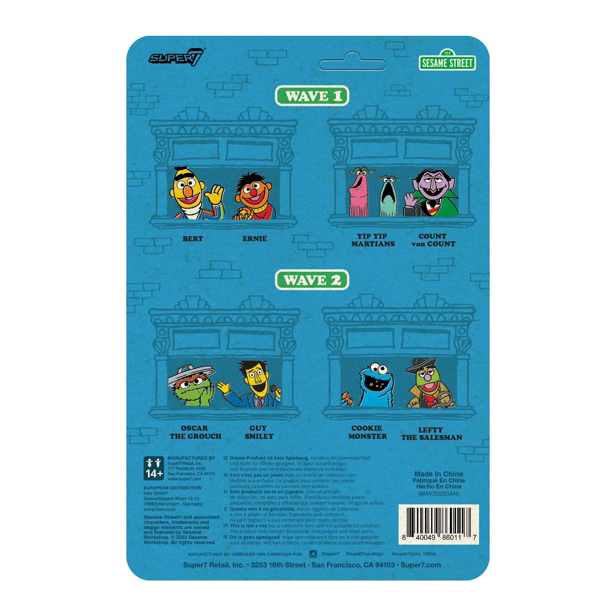 Sesame Street ReAction Figures Wave 02 Lefty the Salesman - Yuka Monsters