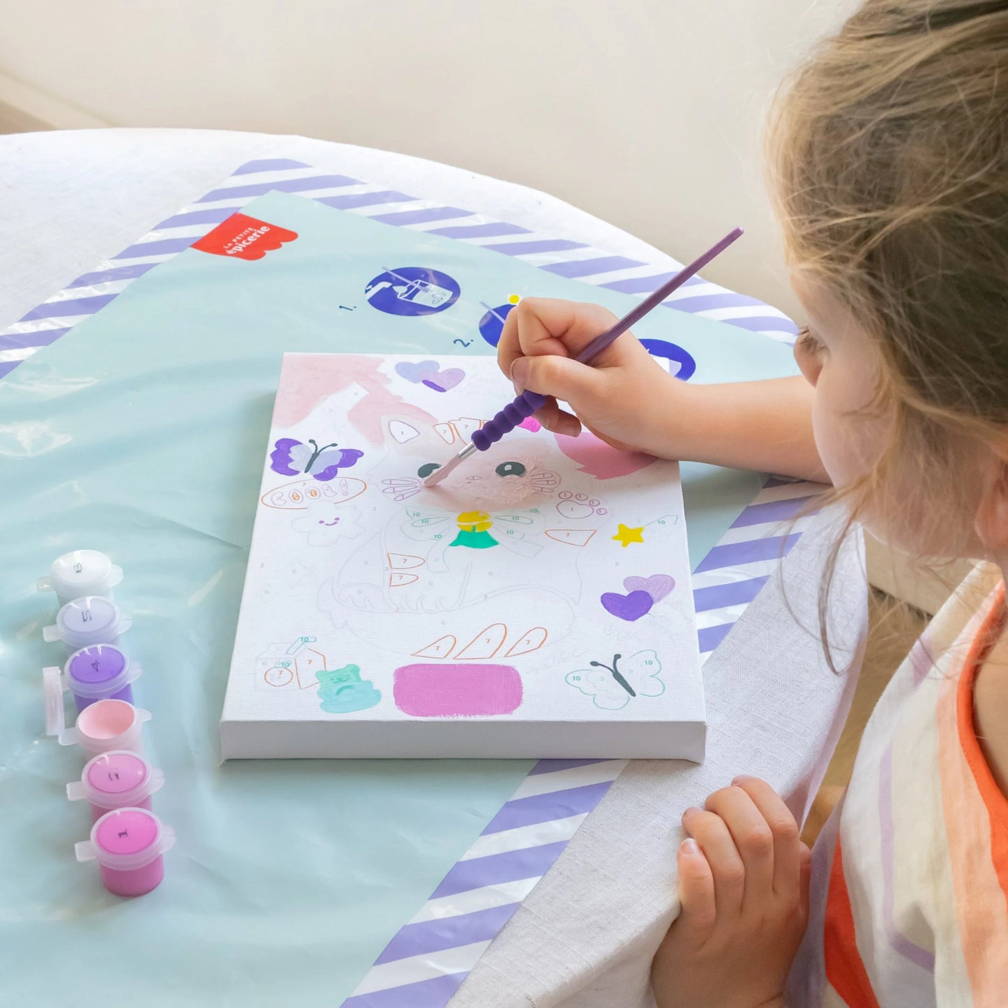 קנבס לצביעה | חתול מזל