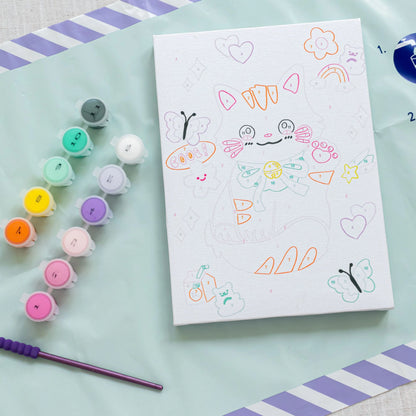 קנבס לצביעה | חתול מזל