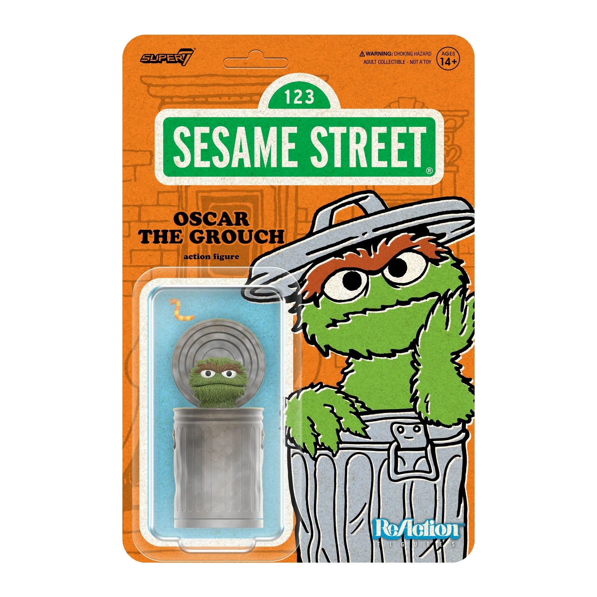 Sesame Street ReAction Figures Wave 02 Oscar The Grouch - Yuka Monsters