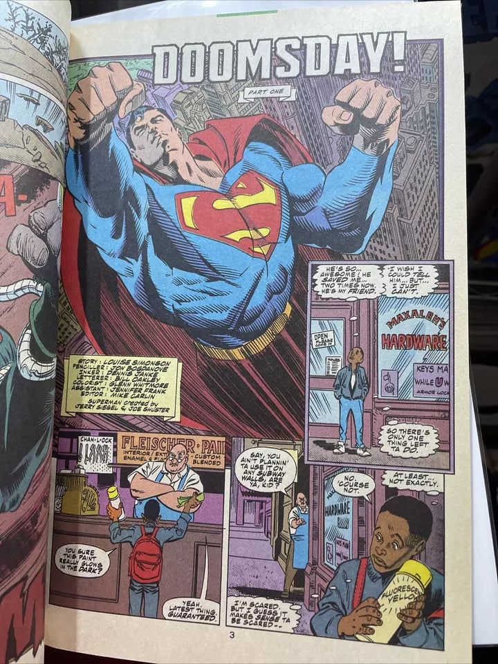 Superman The Man Of Steel #18 1st Print | יד שניה - 1992 - Yuka Monsters