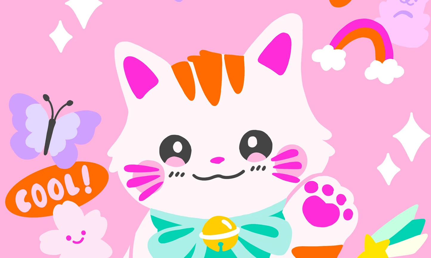 קנבס לצביעה | חתול מזל