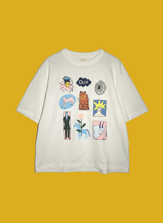 OKSIK |  S טישרט איורים קטנים