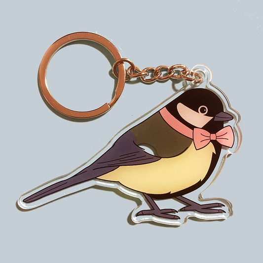 נעה כ"ץ | מחזיק מפתחות אקרילי - אביב זוארץ עם פפיון