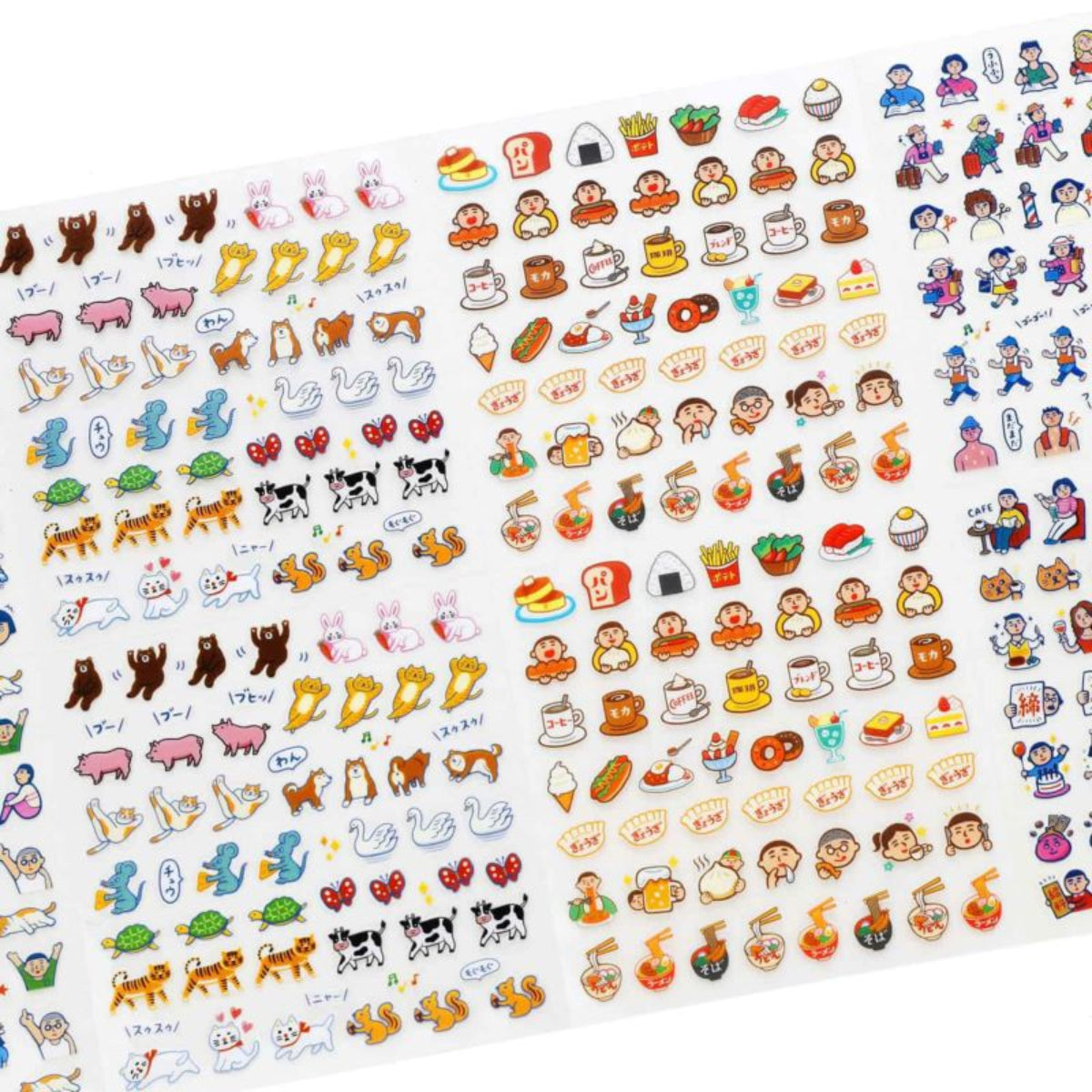 דף מדבקות | חיות רטרו 