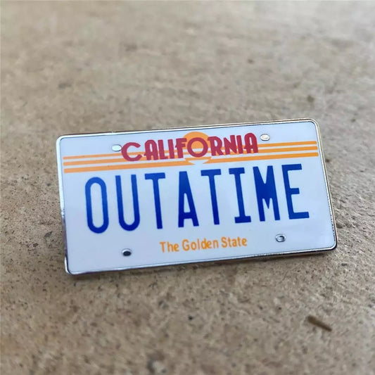 OUTATIME License Plate | סיכה | בחזרה לעתיד